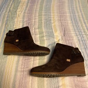 Dr Scholls - Suede Brown Ankle Boots